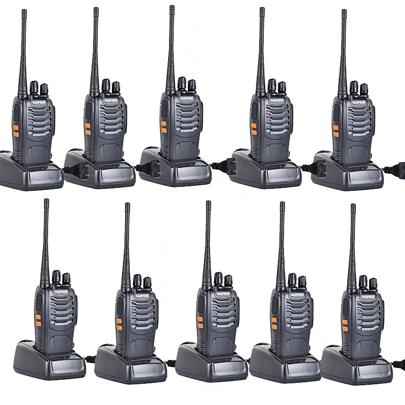 Черный BAOFENG BF 888S UHF: 400 470 МГц Профессиональный портативный двухсторонний
