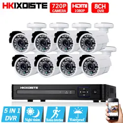 8CH 1080N DVR HVR CCTV Системы 1.0MP открытый AHD Камера HD 1080N DVR Регистраторы видео безопасности Камера наблюдения Системы