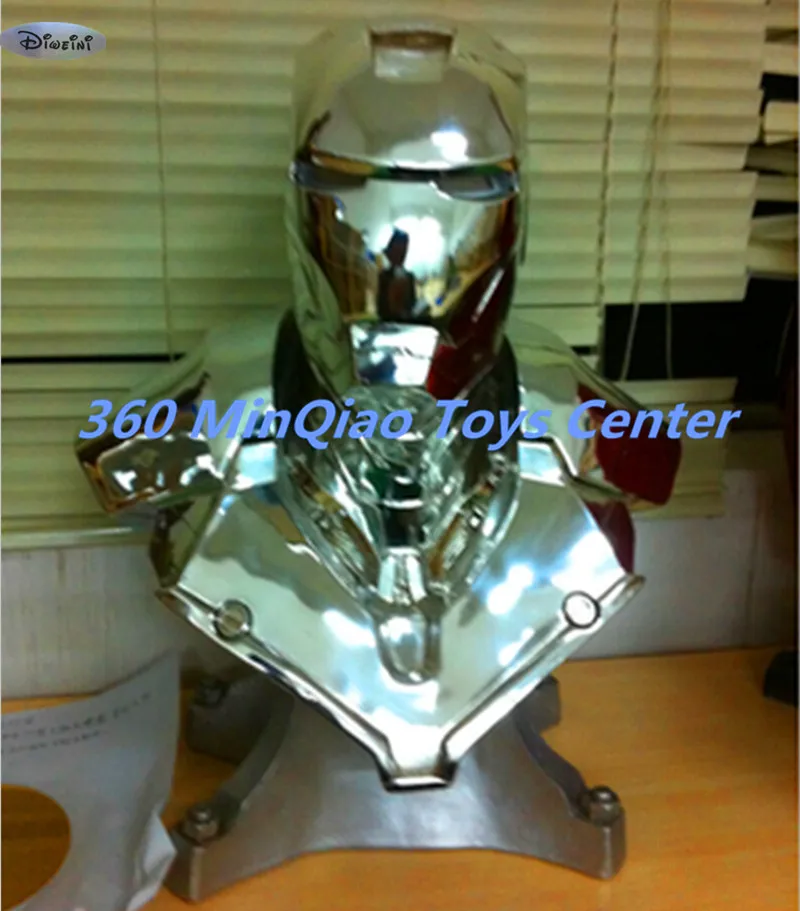 

Statue Avengers 1:1 Iron Man Bust MK2 MKII CLEAN Statue (LIFE SIZE) Electroplating Half-Length Photo Or Portrait WU786