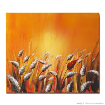 

Frameless Pictures Paintings Handpainted Autumn Sorghum Landscape Oil Painting On Canvas For Home Decoration