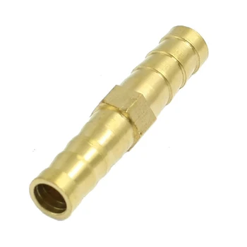 

Hose connector, brass, straight, gold colored