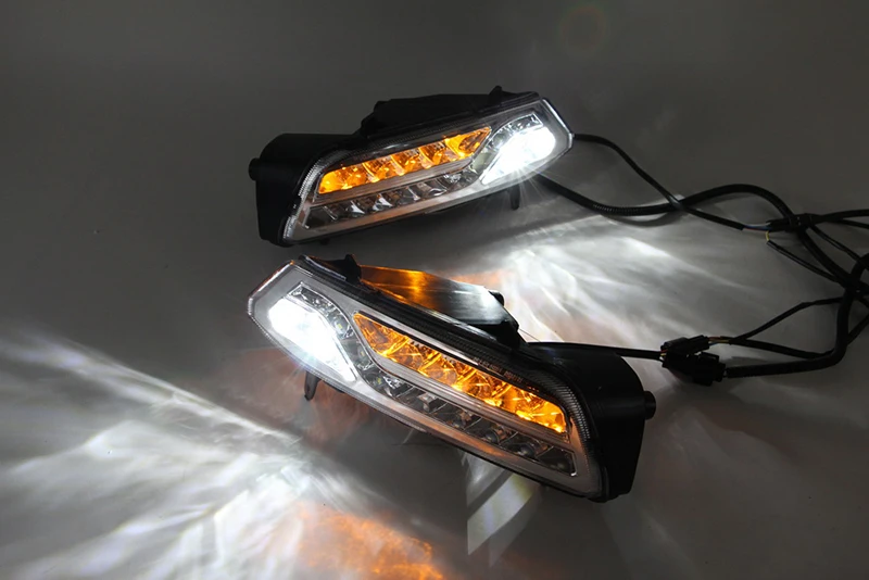 Car Flashing 1Pair For Volkswagen VW Polo 2014 2015 2016 LED DRL