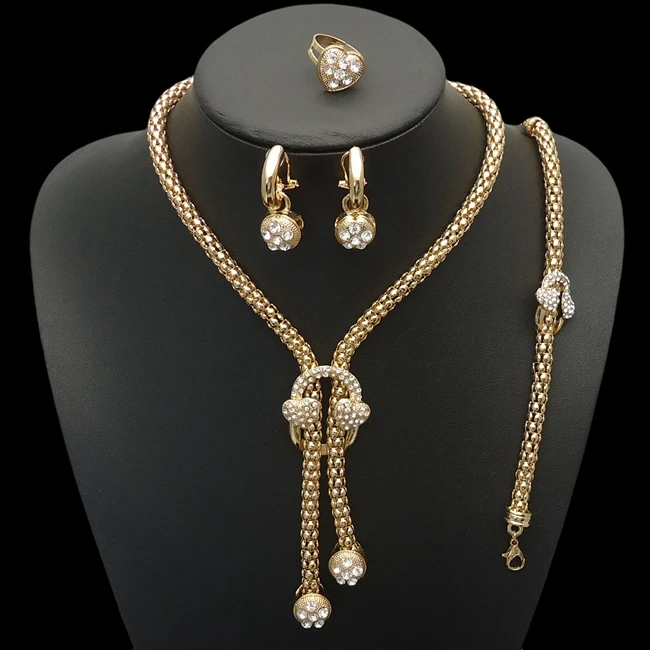 Free Shipping YULAILI High Quality Ladies Costume Gold Color Necklace