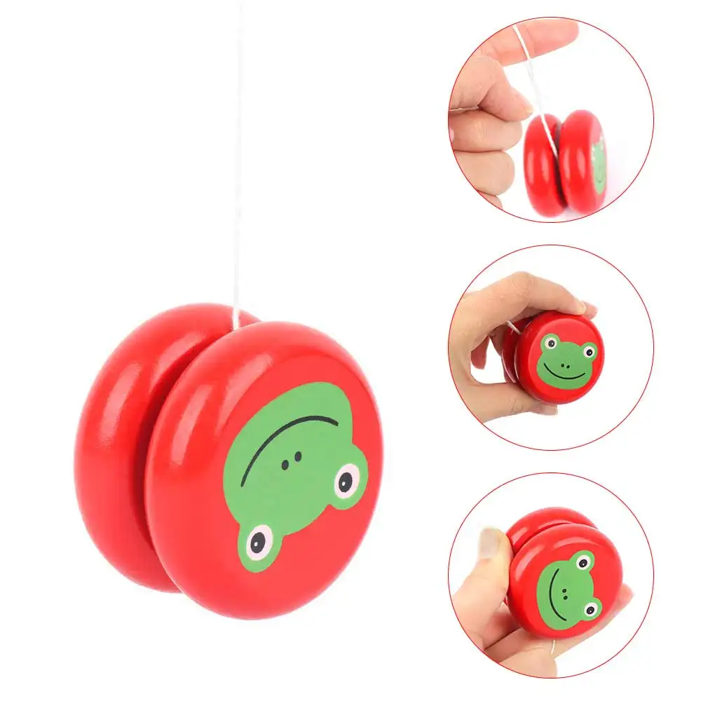 

Cute Animal Prints Wooden Children Yoyo Ball Toys Educational Hand-Eye Coordination Development Toy Children Kid Gift