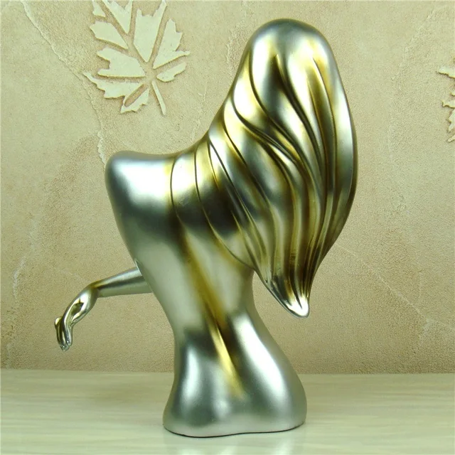 Abstract Naked Woman Bust Handmade Resin Sculpture 3