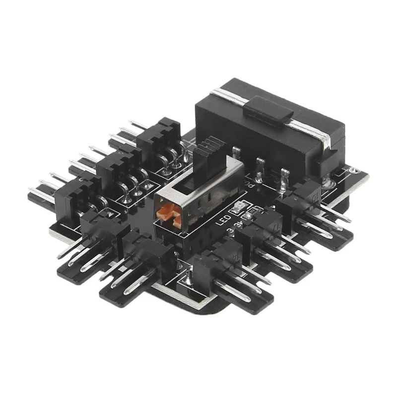 PC 1 до 8 4Pin Molex кулер вентилятор охлаждения концентратора 3Pin Мощность контроллер для ПК добычи