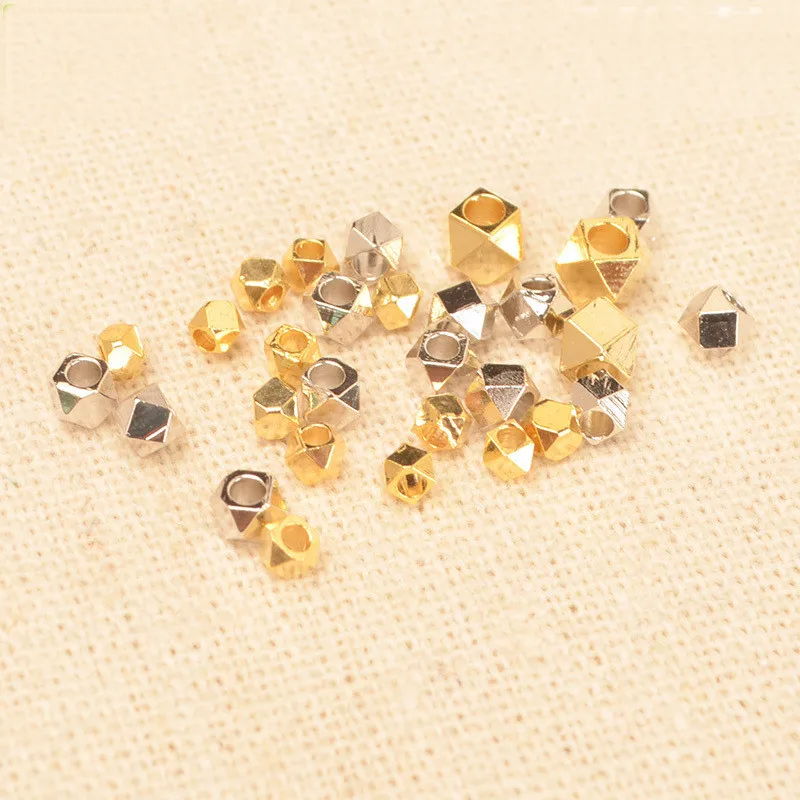 100-sztuk-Bi-uteria-Akcesoria-2-5mm-3mm-4mm-Moda-Metal-Mosi-dz-Z-oto-Srebro