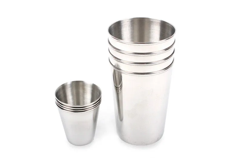 Copo de Acampamento Utensílios de Cozinha para Caminhadas ao ar Copos para Vinho Inoxidável Piquenique Conjunto Livre Mochila Viagem Água Cerveja Uísque Aço 7 Cheap Louça para ar livre