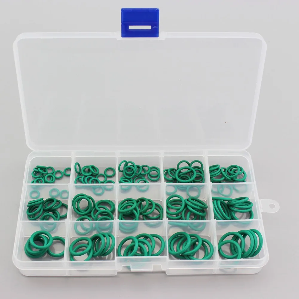 PCP Пейнтбол прочный зеленый уплотнительное-образных уплотнительных кольца Разъем Фтор каучук o-образный кольцо прокладка замены 15 Доступные размеры 150 шт./кор