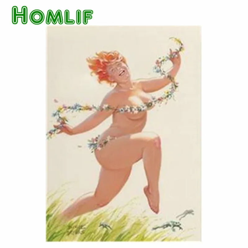 

Full round Diamond 5D DIY Diamond Painting fat lady nude Sexy Plump woman 3D Embroidery Cross Stitch Mosaic Painting Home Decor