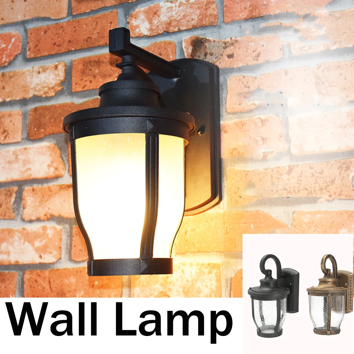Black/Bronze Loft Retro Wall Lamp Antique Glass Industrial Wall Light Fixture E27 Bulb for Restaurant Aisle Corridor Patio Black/Bronze Loft Retro Wall Lamp Antique Glass Industrial Wall Light Fixture E27 Bulb for Restaurant Aisle Corridor Patio