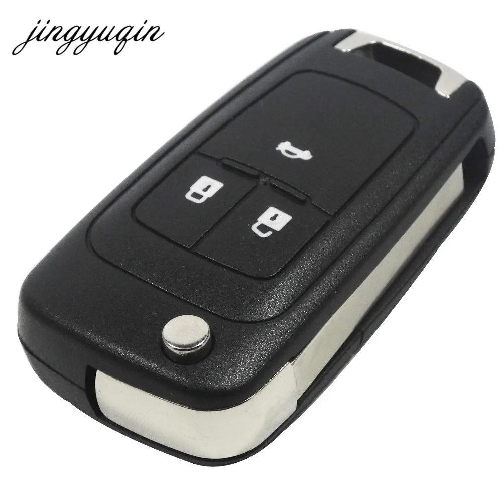Jingyuqin 20 шт./лот 2/3/4/5 кнопки ключа автомобиля чехол Обложка для Chevrolet Cruze Авео Эпика Складной флип ключ чехол Uncut HU100 лезвие