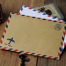 Западный конверт, Ретро стиль, простой, индивидуальный, 125 г, высокое качество, крафт-бумага/обычная белая бумага, воздушный конверт, 10 шт./лот, 17,5*12,5 см