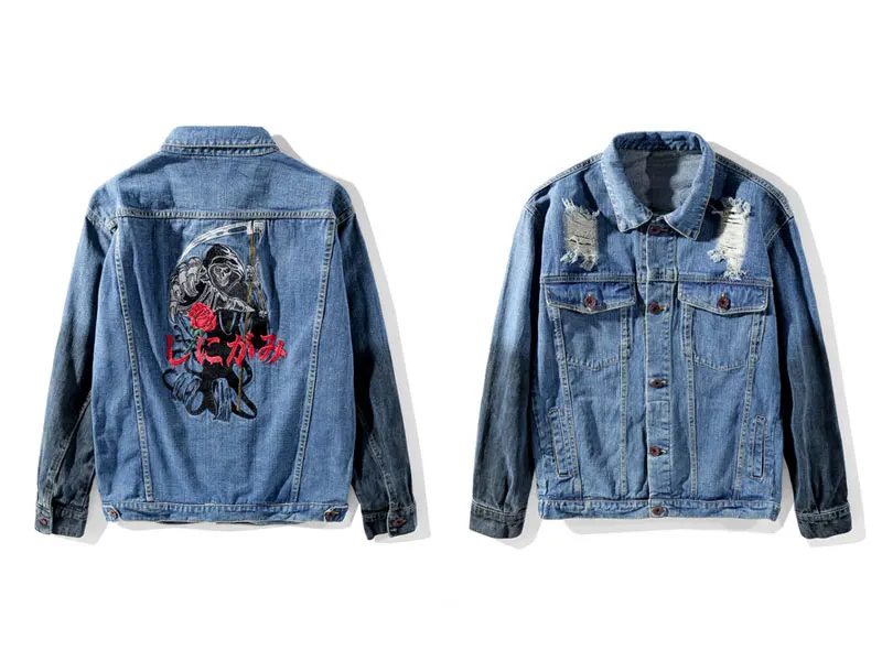 Ripped Hole Destroyed Denim Jackets 1