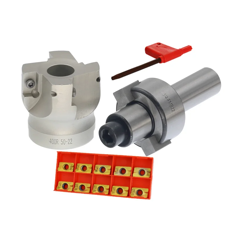 

1SET Straight Shank C3/4 FMB22 arbor +BAP400R 50 22 Face Milling CNC Cutter + 10pcs APMT1604 Inserts For Power Tool
