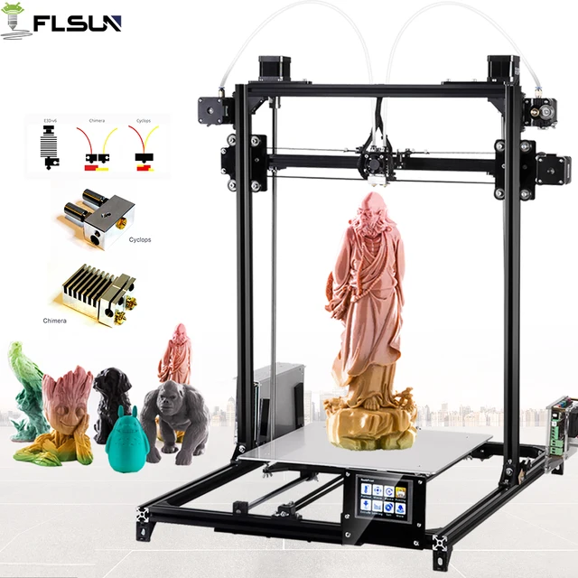 Best Offers Flsun 3D Printer Kit Double Extruder Touch Screen Large Printing Area 300*300*420mm Auto Leveling 3D-Printer One Roll Filament Best Offers Flsun 3D Printer Kit Double Extruder Touch Screen Large Printing Area 300*300*420mm Auto Leveling 3D-Printer One Roll Filament