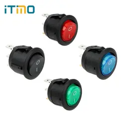 ITimo 4 шт./компл. включения-выключения 220 В подсветкой круглый Кулисный переключатель