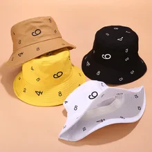 Женская шляпа Новая креативная маленькая цифровая Рыбацкая шляпа Женская портовая ветровка Хип-Хоп Кепка летняя уличная Солнцезащитная Панама для студентов