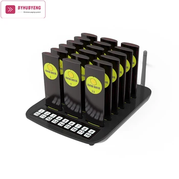 

BYHUBYENG Wireless Calling System Restaurant Service Call Buzzer System CE FCC Accept Customized FM 3 km Pager System