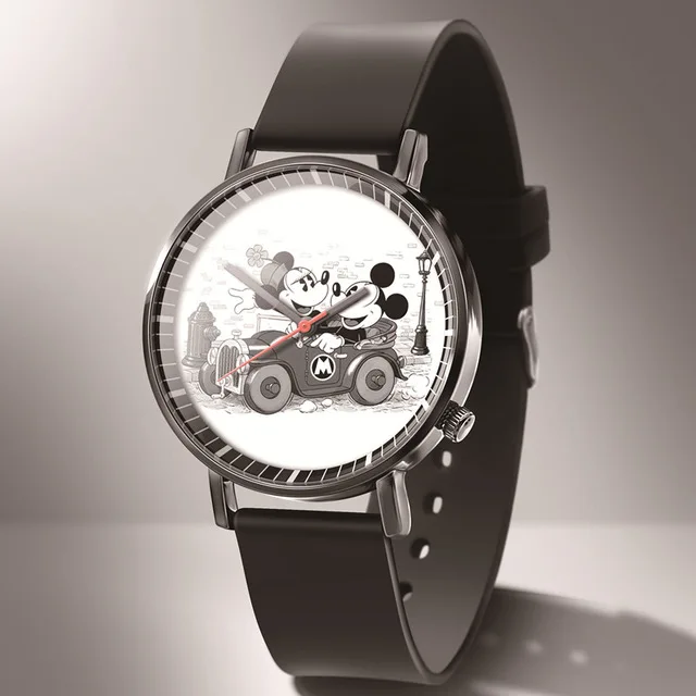 

2019 Fashion Cute Mickey Minnie Mouse style Children's Watches Mickey Mouse Kids Student Girls Boys Quartz leather Wrist Watch