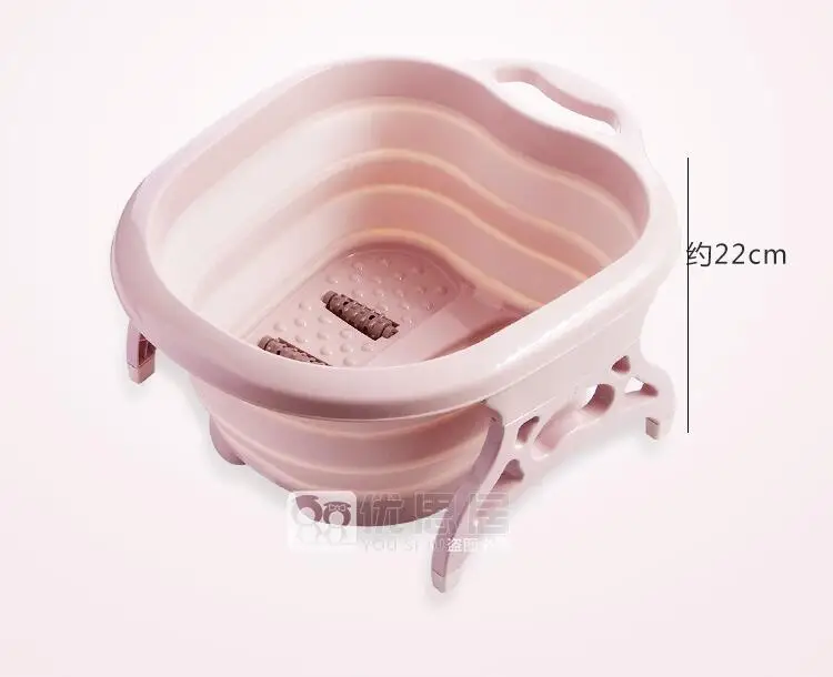 Portable Folding Large Foot Spa athtub Household Plastic Heightening Massage Foot Bucket