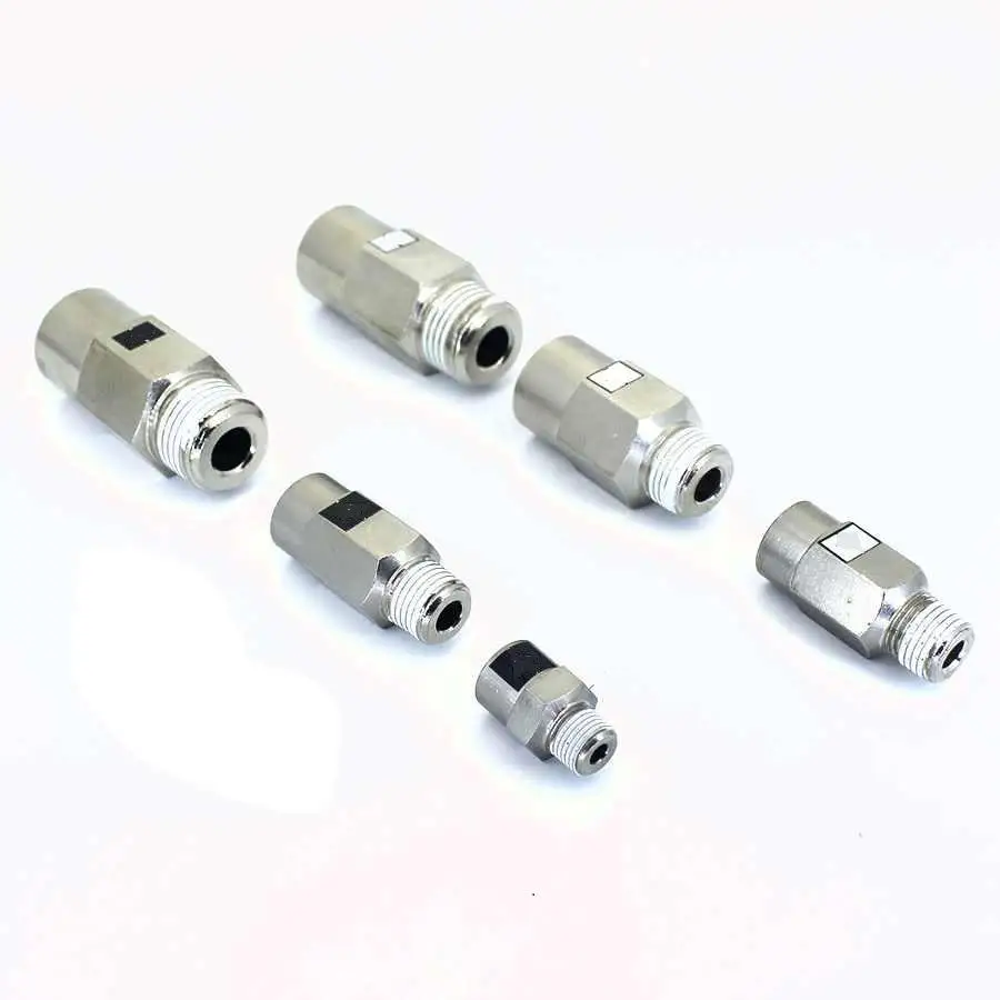 

1/8" 1/4" 3/8" 1/2" BSPP Male-Female Bushing Check Valve Free Flow Direction