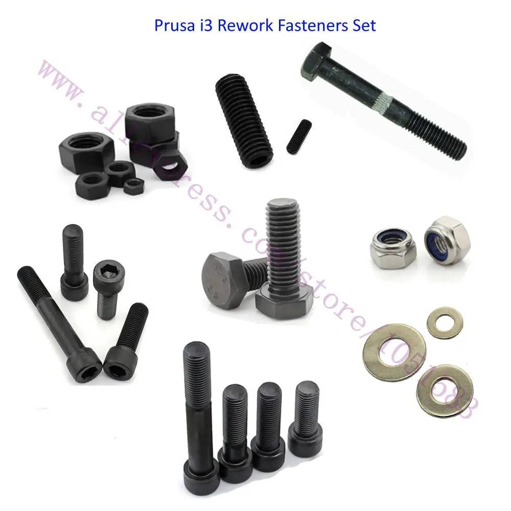 

Reprap Prusa i3 Rework Hardware Fasteners-Screws+ Nuts+ Washers+Hobed Bolt Kit, for DIY 3D Printer