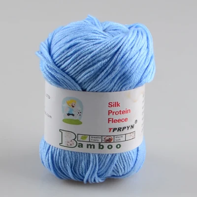 TPRPYN 50 г = 1 шт. пряжа для вязания, нанометровая Белковая бархатная мягкая пряжа для детской одежды - Цвет: 916 light blue