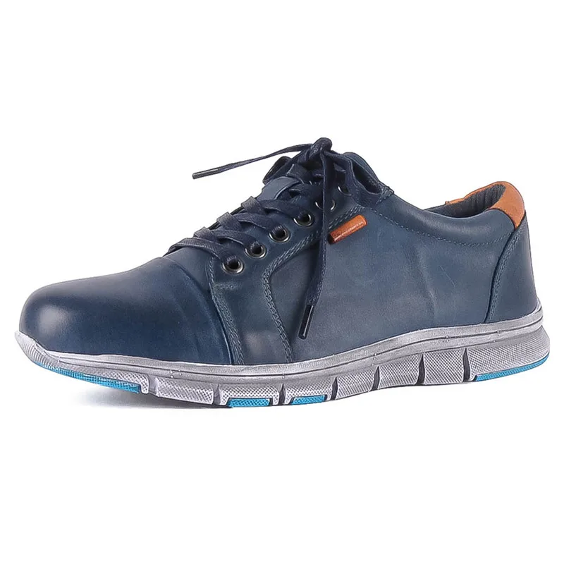 

onlymaker Yolkomo Men's Waxy Nubuck Leather Fashion Sneakers Low-top Casual Breathable Shoes