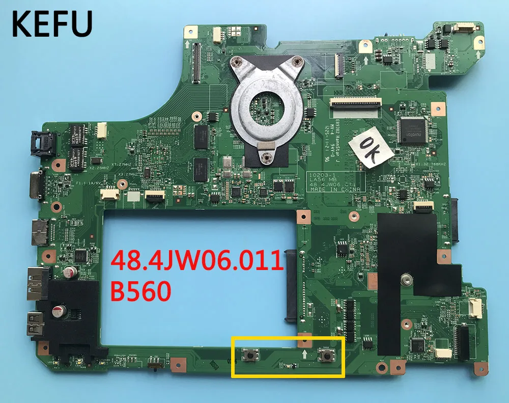 Материнская плата KEFU B560 LA56 MB 48.4JW06. 011 для ноутбука Lenovo ideapad ноутбук с чипами