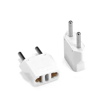 

300pcs European Euro EU Travel Power Adapter 2 Pin US To EU German Plug Adapter Converter Electrical Socket Outlet