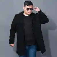 New Arrival Men's Winter Casual Loose Zipper Windbreaker Jacket Brand Thick Warm Pure Color Male Fashion Coat Large Size M-8XL