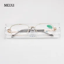 Armação de metal completo lentes de vidro feminino masculino óculos de leitura unissex eyewear feminino + 1.0 1.5 2 2.5 3 3.5 4 4.5 5 5.5 6