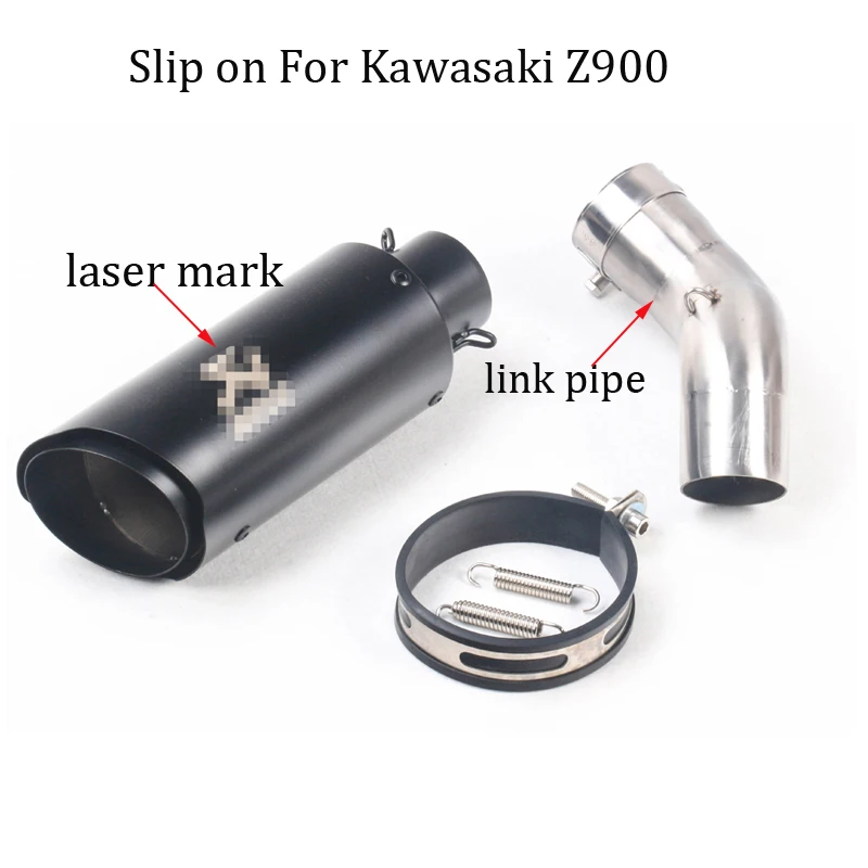 

Exhaust Motorcycle Muffler Stainless Steel with Laser Marking Middle Link Pipe for For Kawasaki Z900