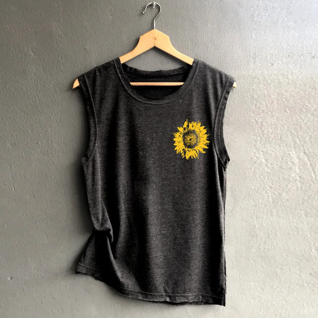 

Summer Vest Crop Top Mujer Printing Loose Sleeveless Tank Top T Shirt Fashion Casual Feminino Camisole Cropped Tops 19FEB25