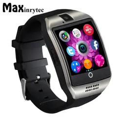 Maxinrytec Bluetooth Smart часы Q18 с Камера Facebook Whatsapp Twitter SMS Smartwatch Поддержка SIM карты памяти для IOS Android