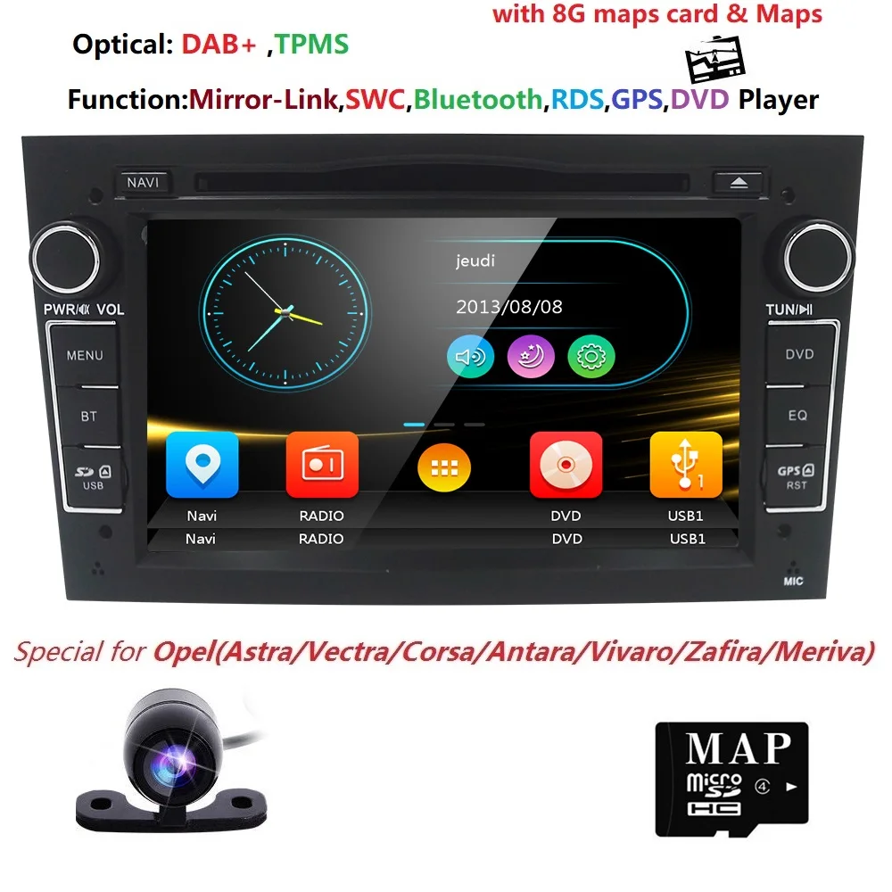 

HIZPO Car Multimedia Player GPS 2 Din DVD Automotivo For OPEL//ZafirASTRAa/Combo/Corsa/Antara/Vivaro Radio FM Bluetooth 4g DAB+