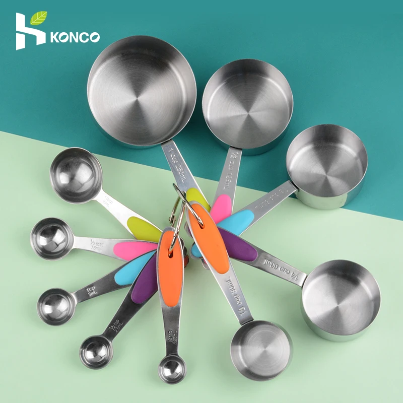 

Konco 10 pieces Kitchen Measuring Cups Measuring Ladles Coffee Flour Sugar Measure Scales Cooking Baking Liquid Measuring Cups