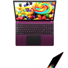 Металлический ноутбук 15,6 дюймов N3450 Windows 10 языковая ОС наклейка клавиатура светодиодный светильник ноутбук 6G 120GB без dvd КОМНАТА подарок для девочек