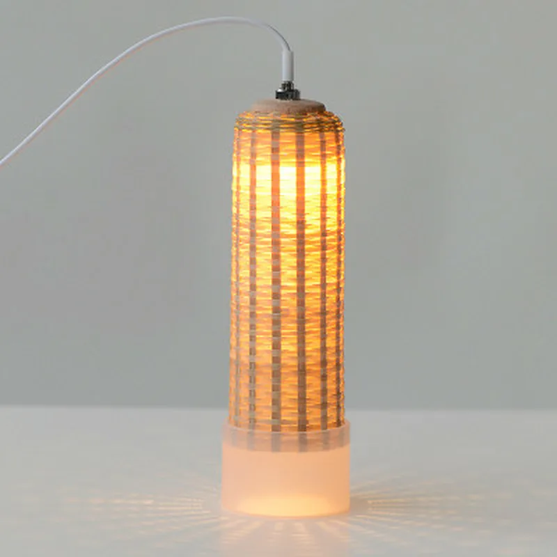 

Southeast Asia Bamboo Desk Lamp Manor Residence Simple Pastoral Table Lamp LED Night Light USB Children's Room Lamps Decor Home