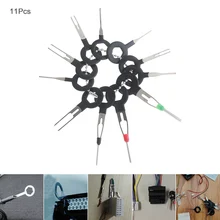 11 шт., универсальный автомобильный жгут проводов из нержавеющей стали+ ПВХ, обжимной разъем для разъема, набор инструментов для удаления, аксессуары