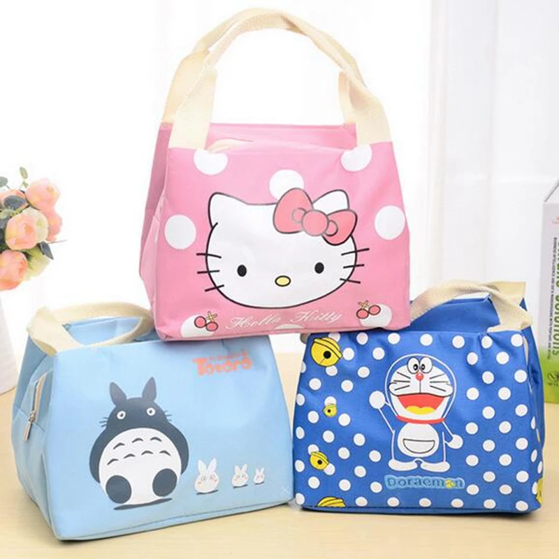 Girl Portable Cartoon Cute Hello Kitty font b Lunch b font font b Bag b font