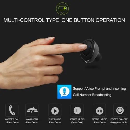2019 Mini TWS K2 Wireless Stereo Earphone In Ear Bluetooth Bass Outdoor Sport Earbuds Headset MIC Gaming Earphones IPX5 New