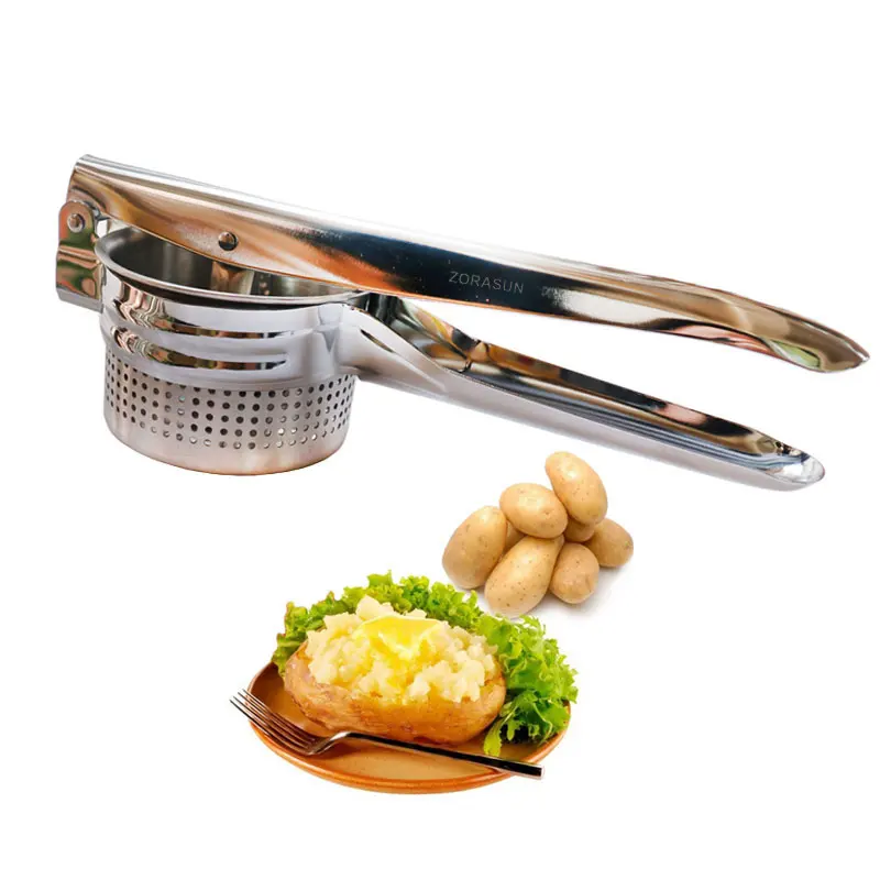 ZORASUN Stainless Steel Potato Masher Ricer Puree Fruit Vegetable