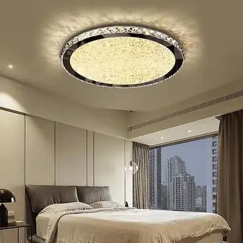 

New Round crystal chandelier Lights Home Lighting ledlamp Living room Bedroom plafonnier Round led chandelier lampadari fixtures