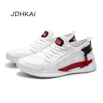 

White Running Shoes Mens 2019 New Fashion Patchwork Zipper Black Lace-up Shoes For Men Casual Mens Summer Sneakers Hot Sale