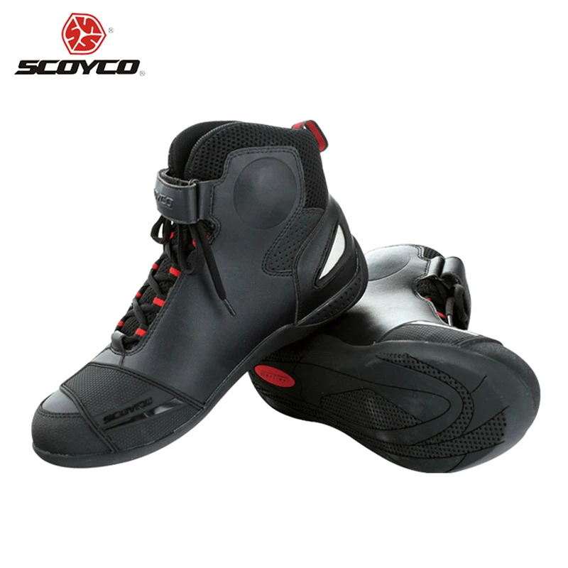 SCOYCO Motocross Off-Road Street Racing Ankle Boots Breathable Motorcycle Motorbike Touring Riding Boots Protective Gear Shoes