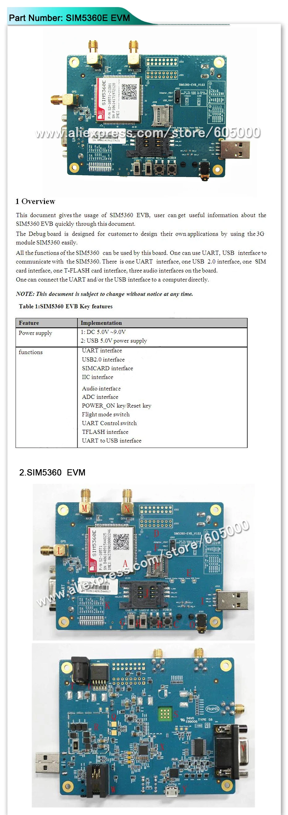 Купить sim5360e оценки, СМТ тип модуль 3G в сетях WCDMA в интернет ...