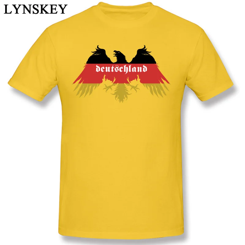 Designer Design Tops T Shirt for Men 100% Cotton Fabric Summer Fall Crewneck T-shirts Casual Sweatshirts Deutschland Flag Colors of Germany yellow
