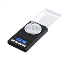 50g 0.001g Electronic Digital Milligram Scale Precision LCD Jewelry Gold Gram Pocket Scales Blue Backlight Lab Weight Balance